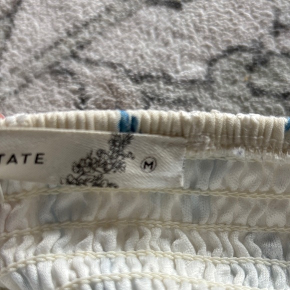 Altar'd State White Top with Light Blue Accents - Picture 3 of 3